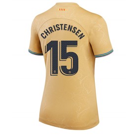 Damen Fußballbekleidung Barcelona Andreas Christensen #15 Auswärtstrikot 2022-23 Kurzarm